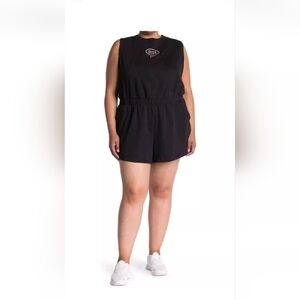 Nike Sportswear Varsity Romper Women Size 2X Black New